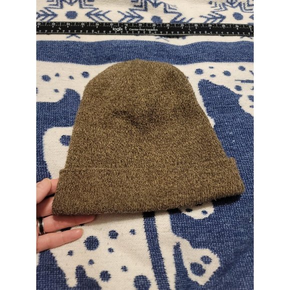 Carhartt A18-247 Dark Brown/Sandstone Knit Cuffed Beanie - Picture 3 of 3